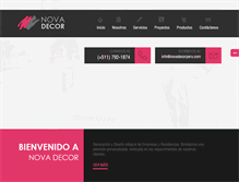 Tablet Screenshot of novadecorperu.com